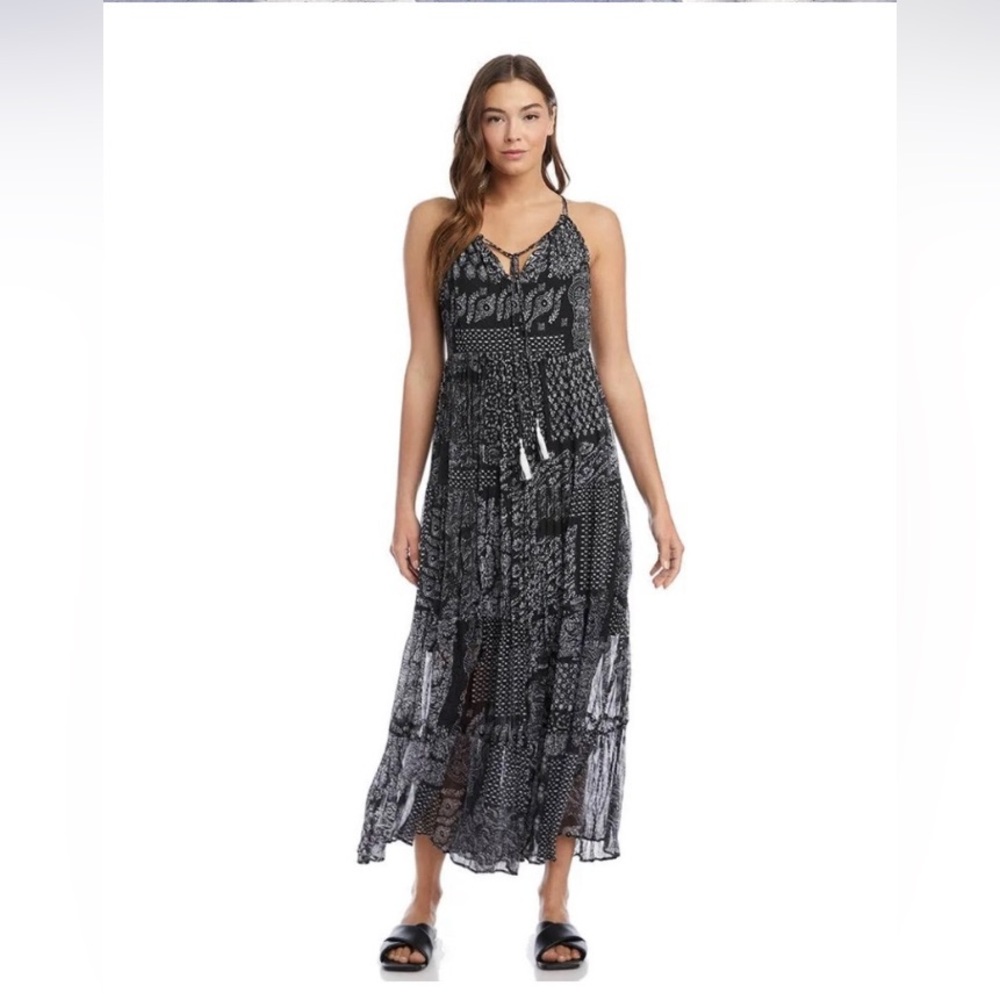 Karen Kane Patch Print Maxi Dress Size Medium